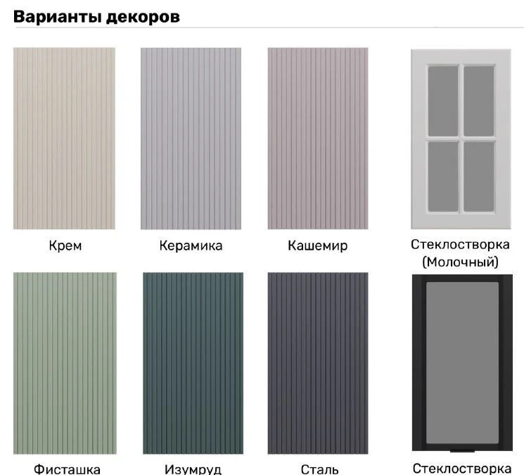 Кухня угловая с рифлением